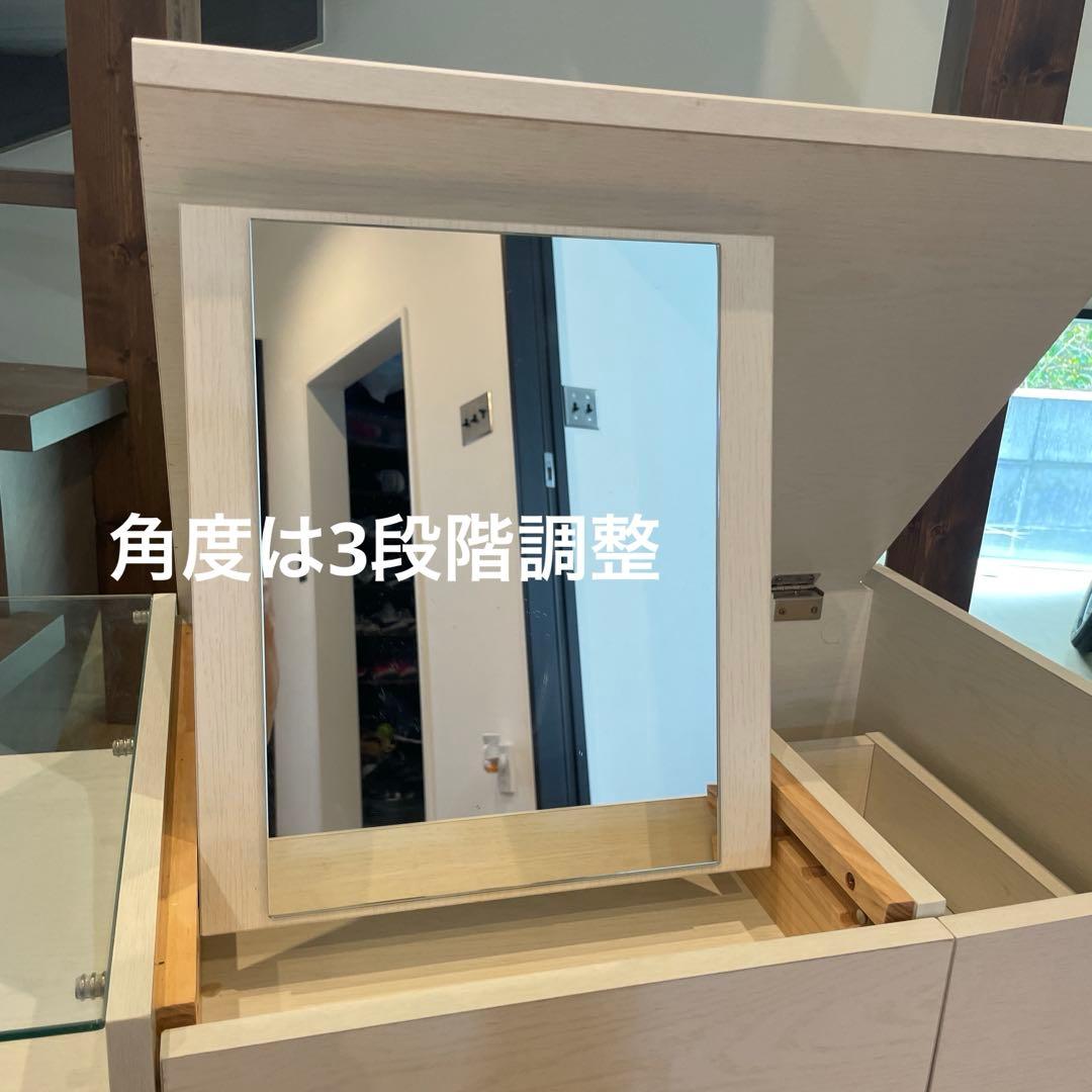 使用期間短い！Lowya ロウヤ たっぷり収納できるドレッサーテーブル ホワイト