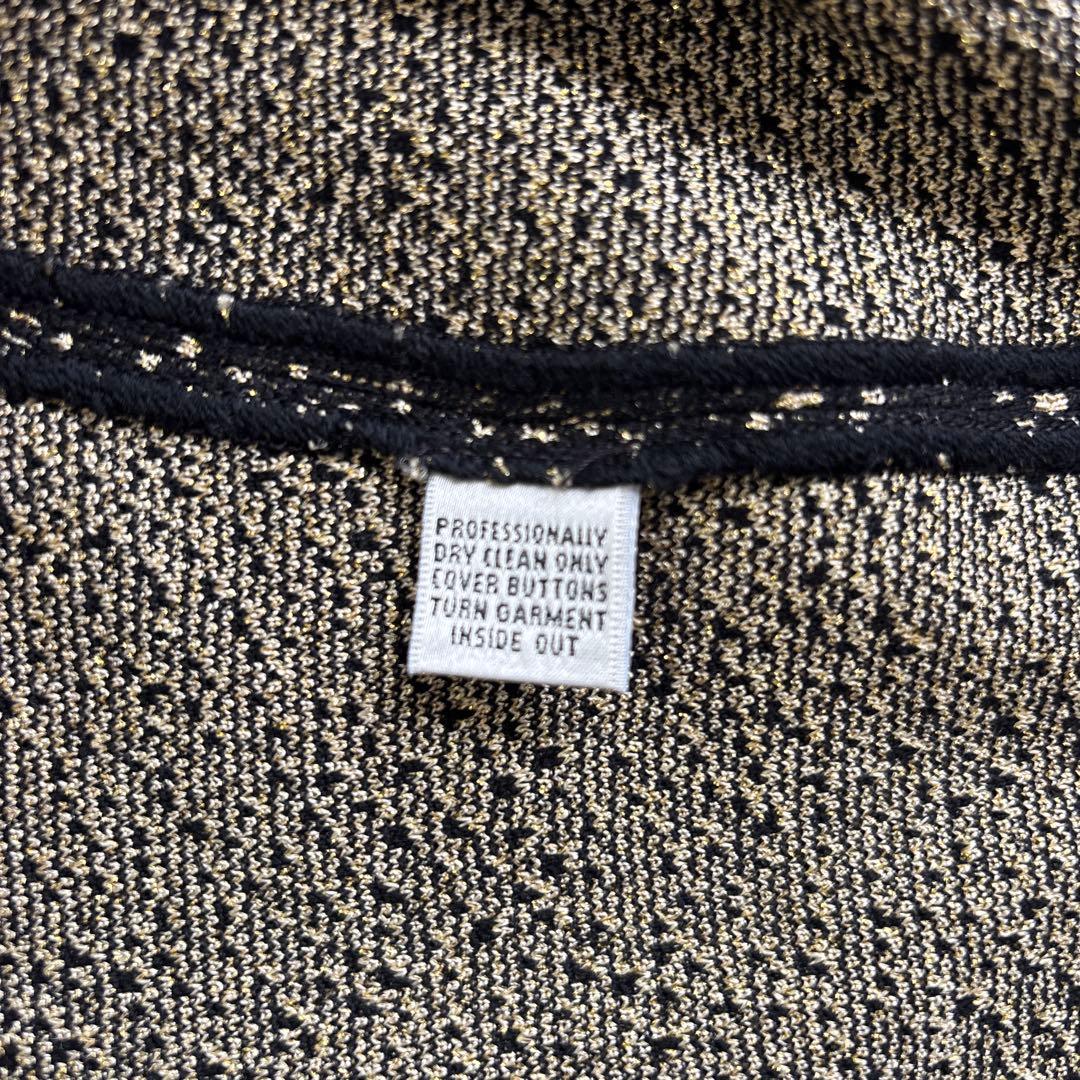 今2 ST.JOHN セントジョン テーラードジャケット ブラック ゴールド M