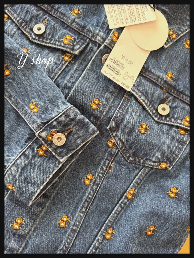 Loungedress 刺繍デニムジャケット