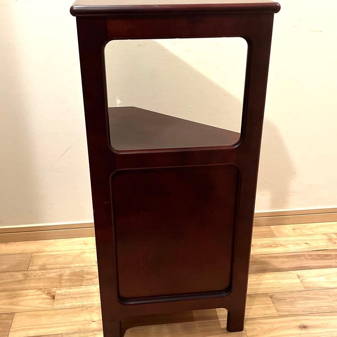 Karimoku カリモク 三角コーナータイプ 電話台 花台 収納棚 ビンテージ