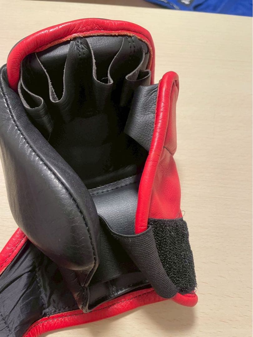 ISAMI ボクシンググローブ 黒 赤 サイズF