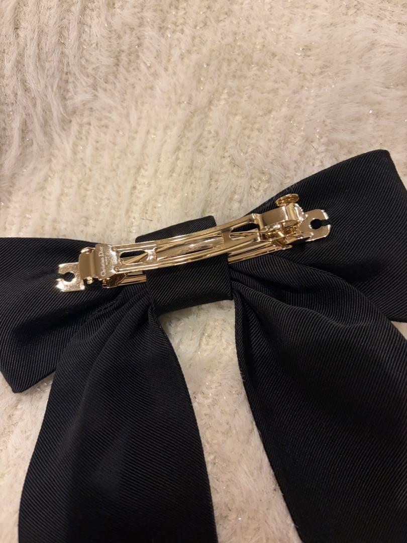 Dior Twist リボンバレッタ ブラック ディオール ヘアアクセサリー