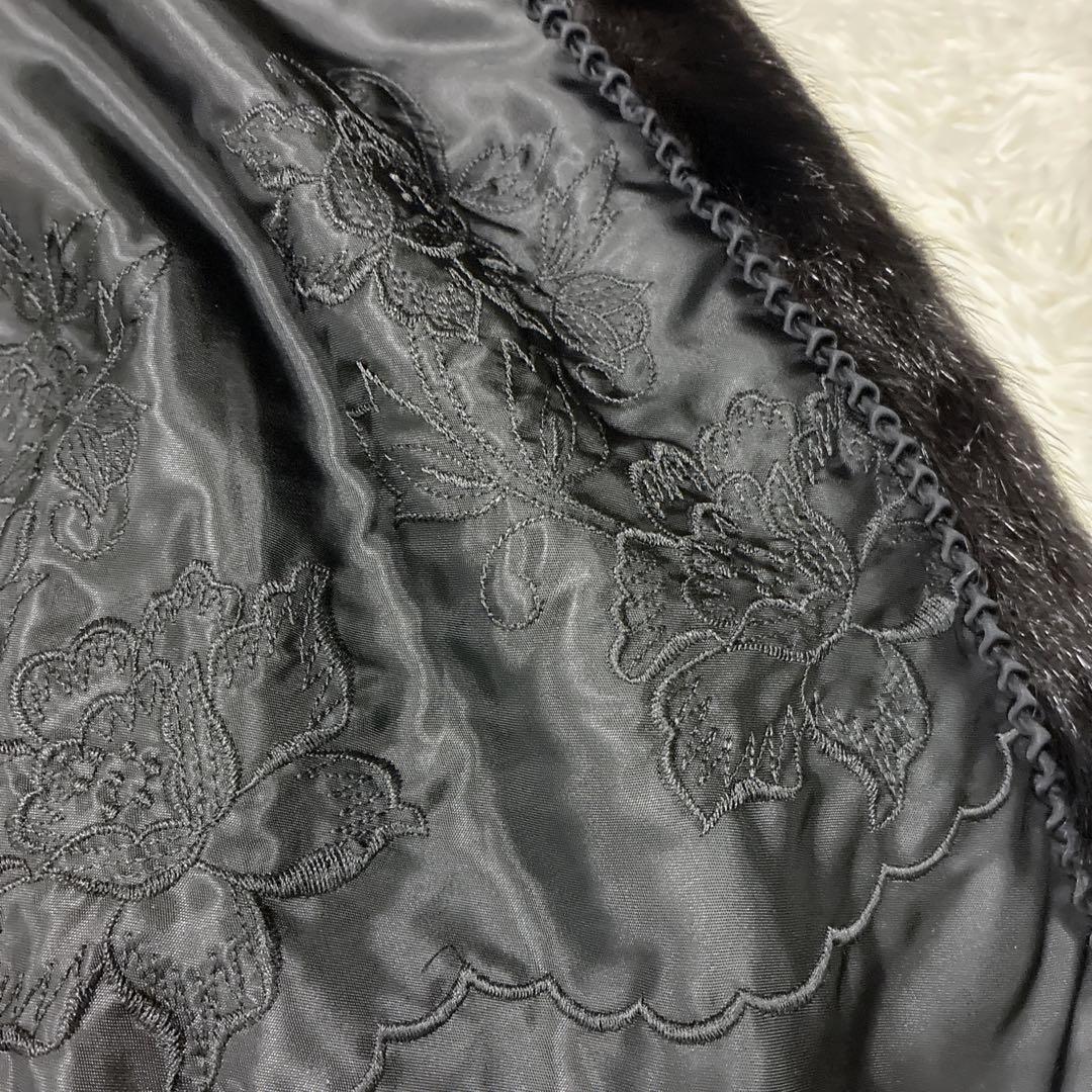 ブラックミンク　リアルファーコート　黒　大きいサイズ　艶　光沢　毛皮　高級感