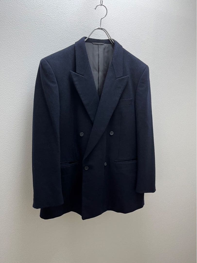 90s Christian Dior ディオール カシミヤテーラード ネイビー