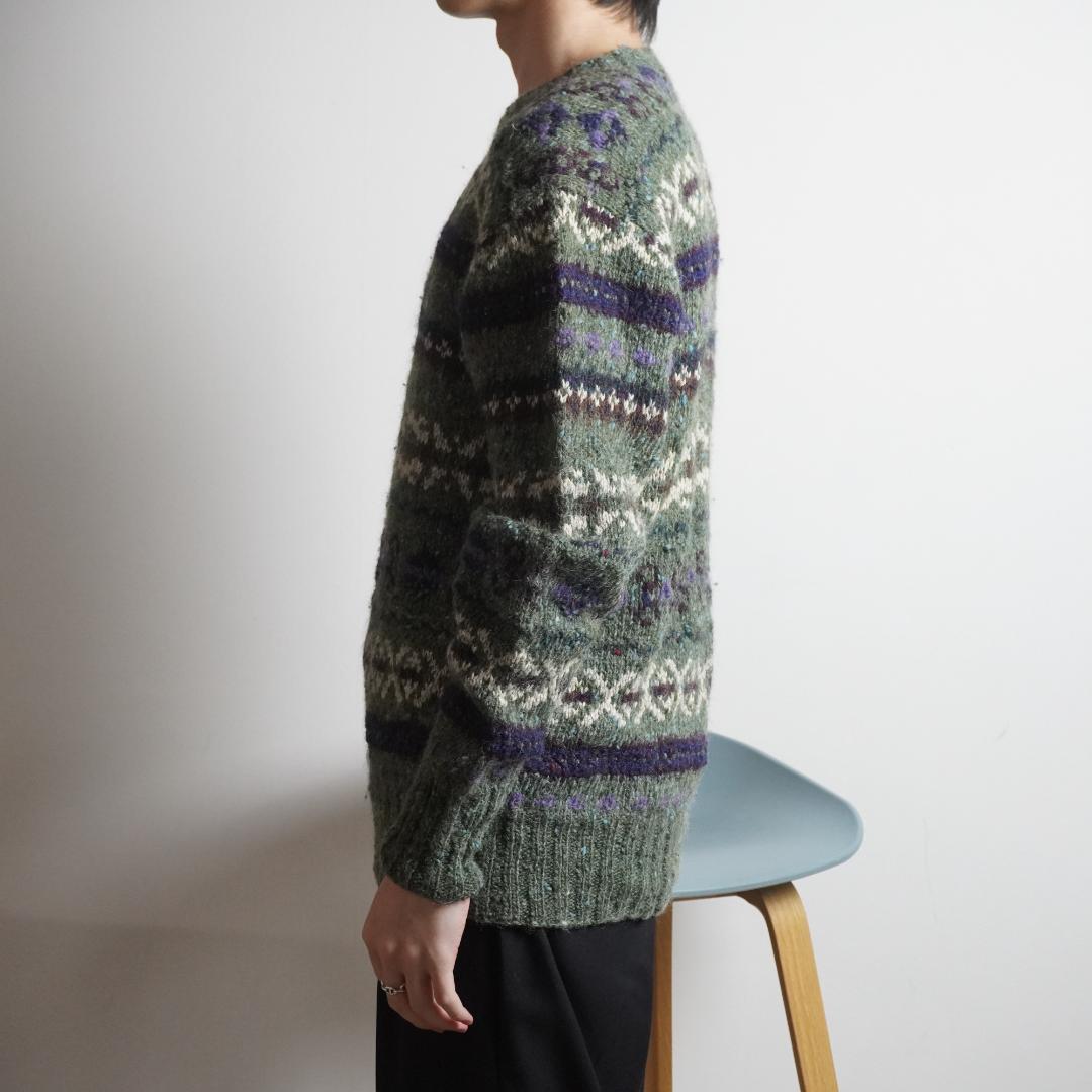 POLO by RalphLauren ノルディック柄ニット カーキ/CZ129