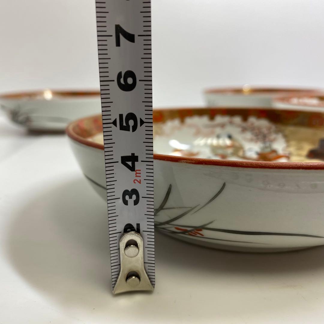 明治初期　金襴手　なます皿　8枚　幅15.7cm 東K7-1216①