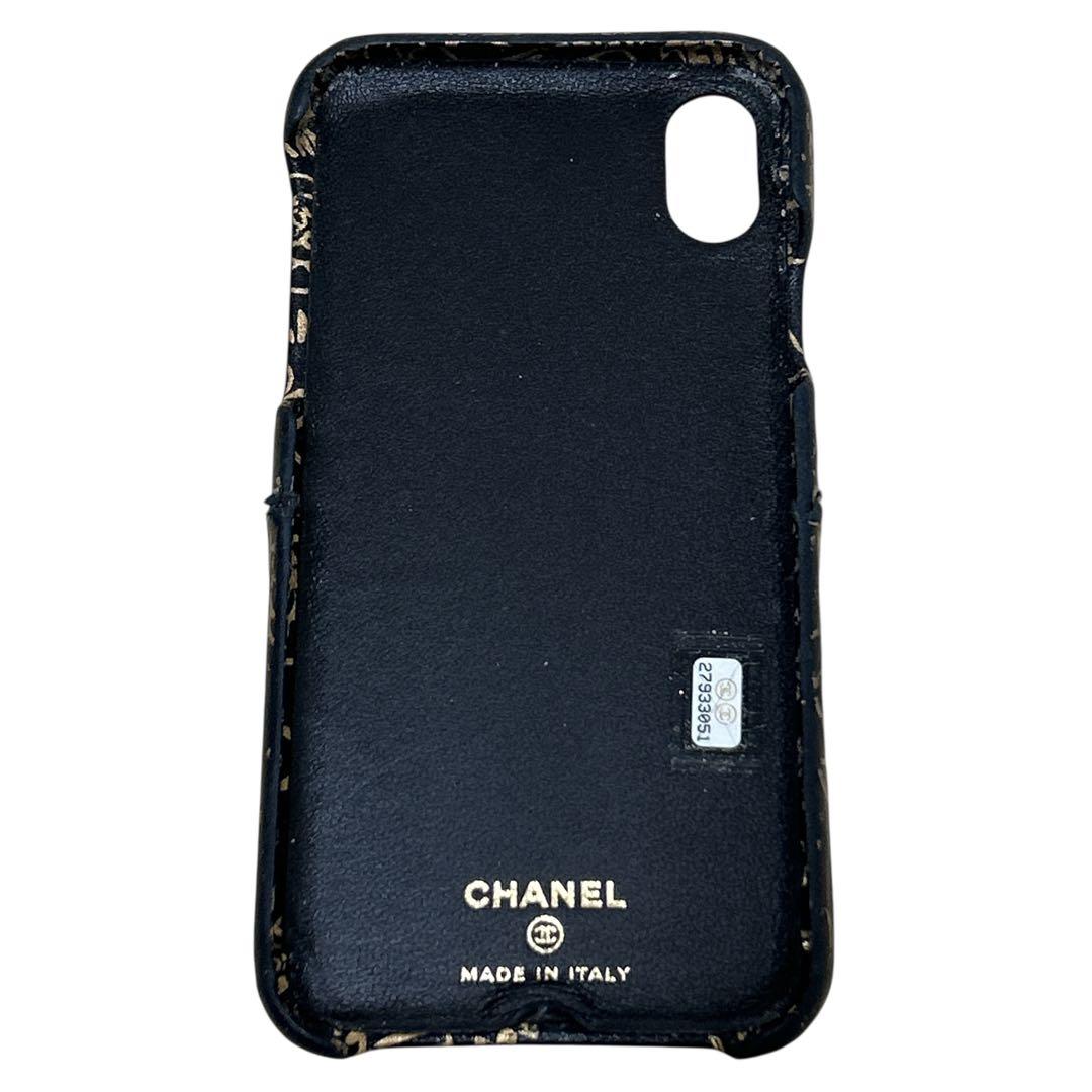 CHANEL マトラッセ カメリア カーフスキン iPhoneX 携帯ケース