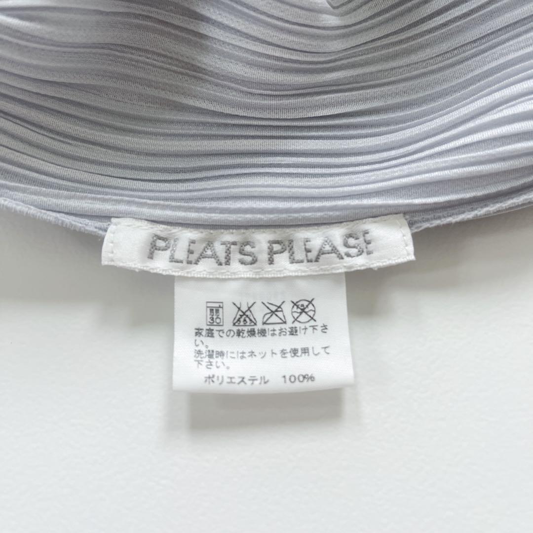 ◇488 美品 プリーツプリーズ トップス カットソー マオカラー 半袖 LL