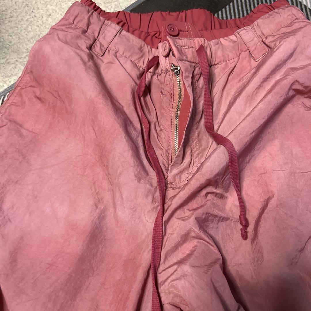 くがたち【GRANCY】グランシー　ボタンレイヤードデザインナイロンパンツ