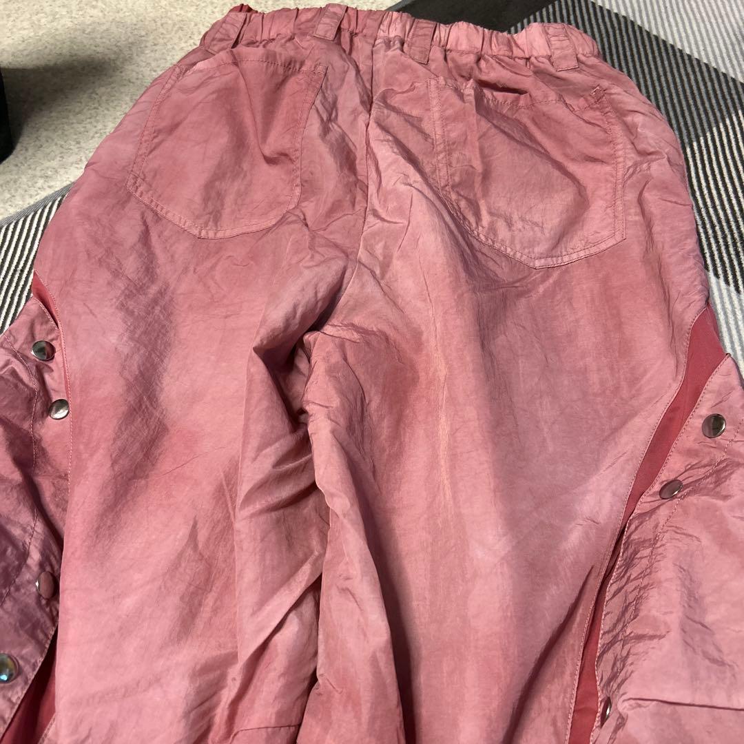 くがたち【GRANCY】グランシー　ボタンレイヤードデザインナイロンパンツ