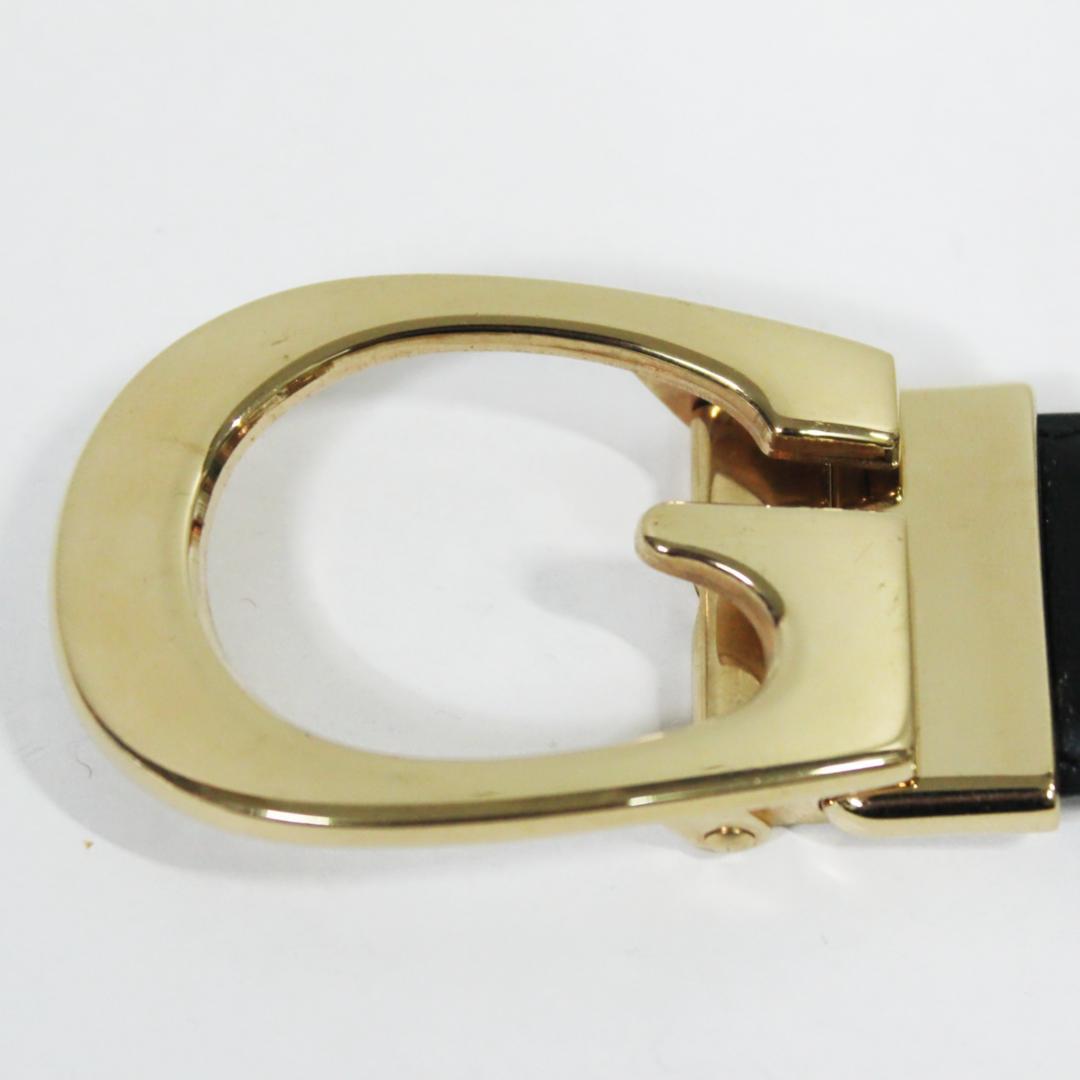 美品 グッチ ベルト G型バックル レザー ゴールド ブラック GUCCI