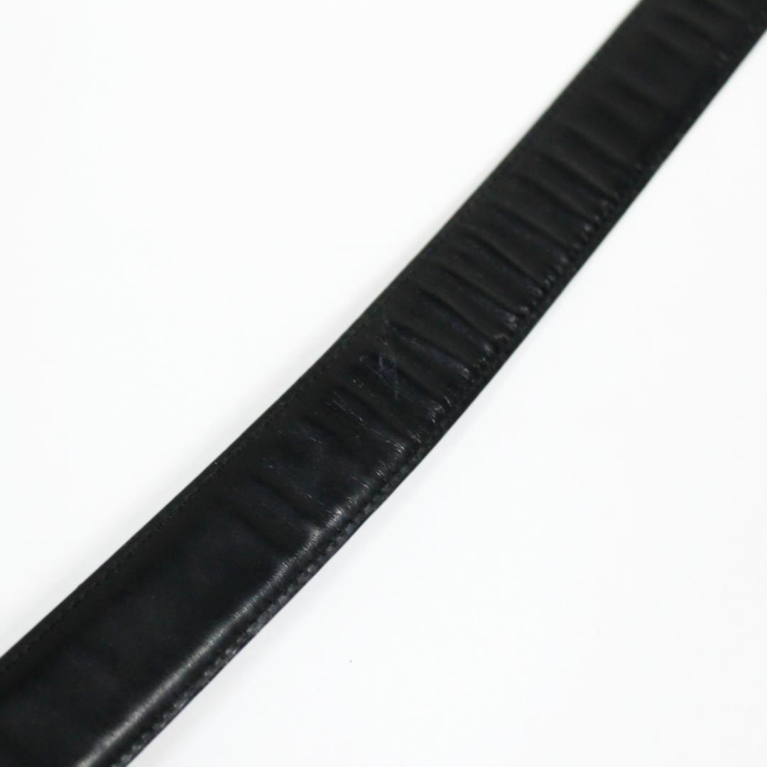 美品 グッチ ベルト G型バックル レザー ゴールド ブラック GUCCI