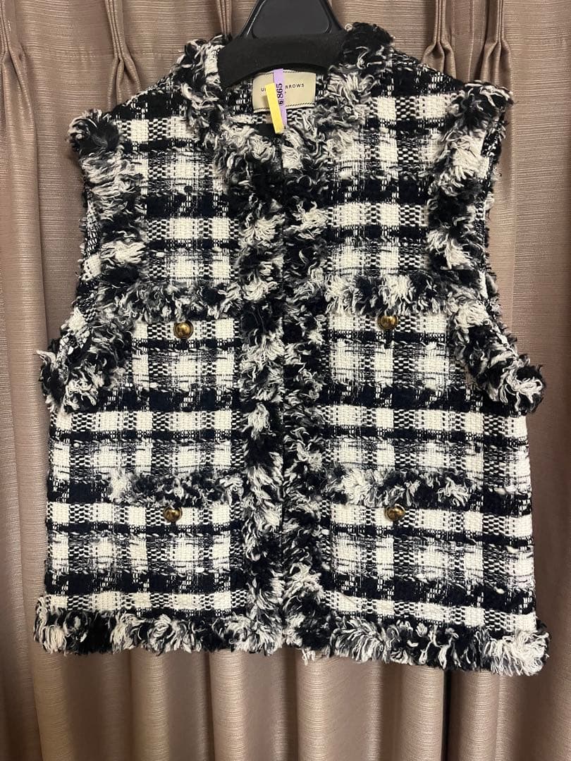 ユナイテッドアローズ　チェックツイードベスト