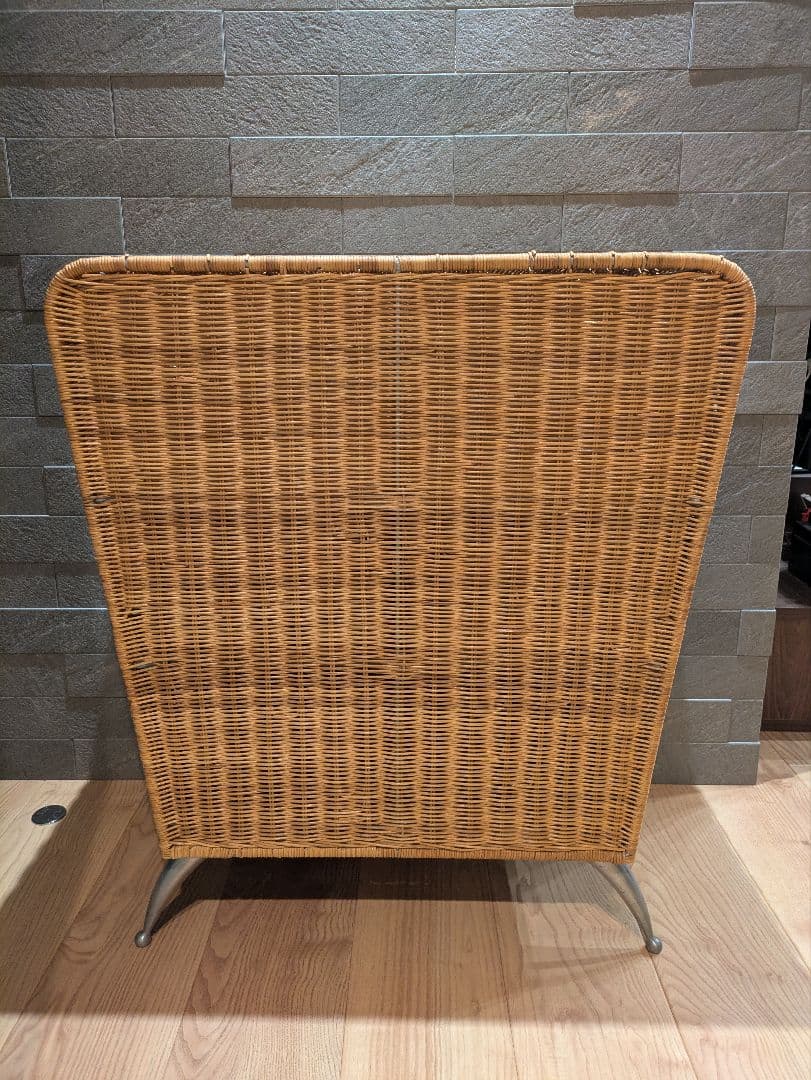 【ラタン家具】 ガラス扉付きキャビネット 飾り棚 北欧ナチュラル