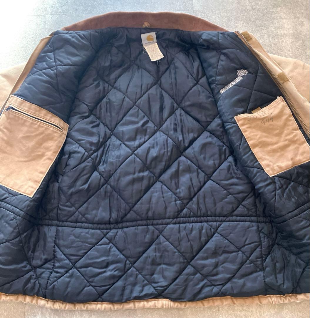 S*8様 Carhartt トラディショナルコート USA製 企業ロゴ フェード
