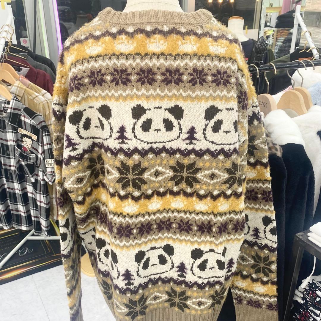 blue rose様専（73）パンディエスタ　パンダ柄 ニットセーター ブラウン