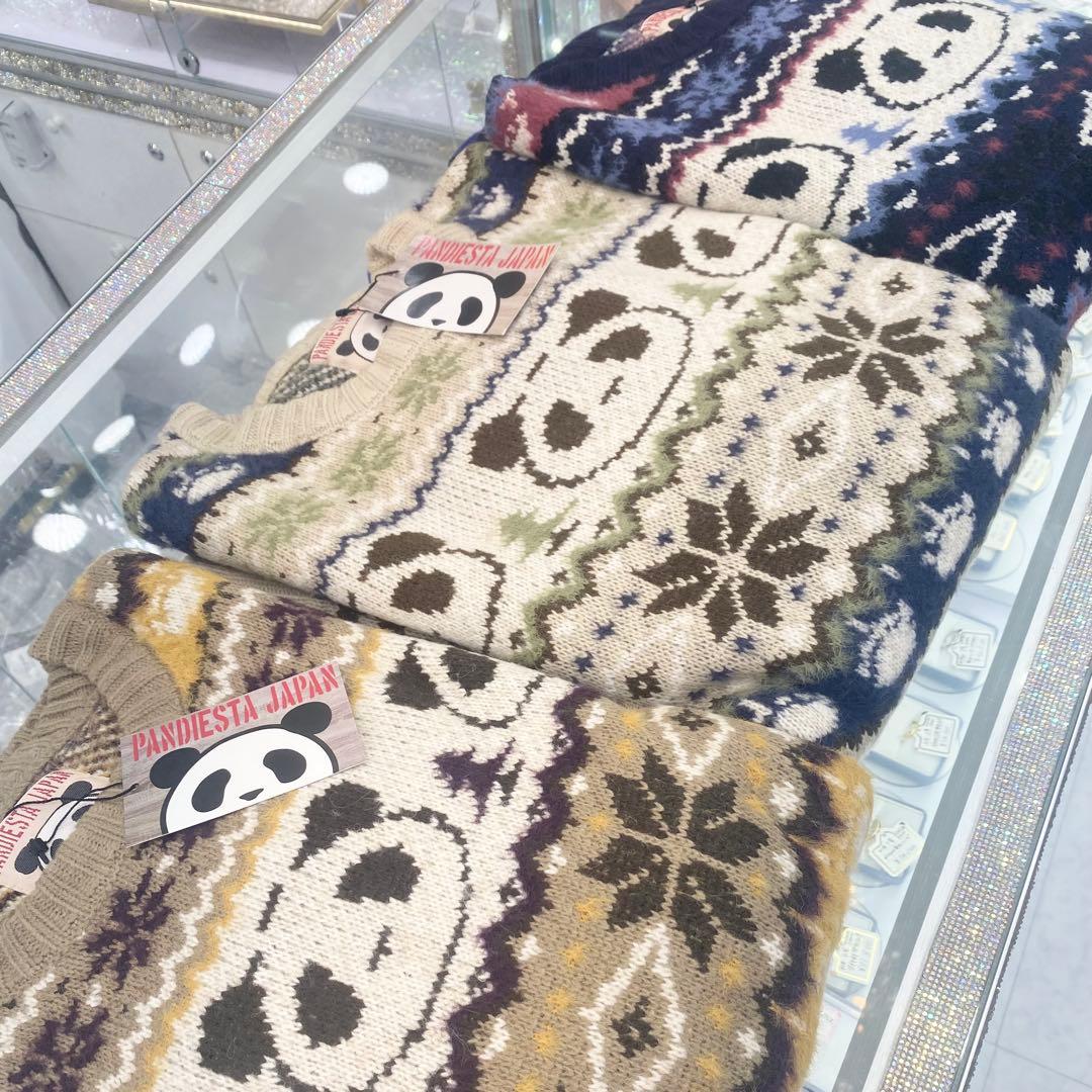 blue rose様専（73）パンディエスタ　パンダ柄 ニットセーター ブラウン