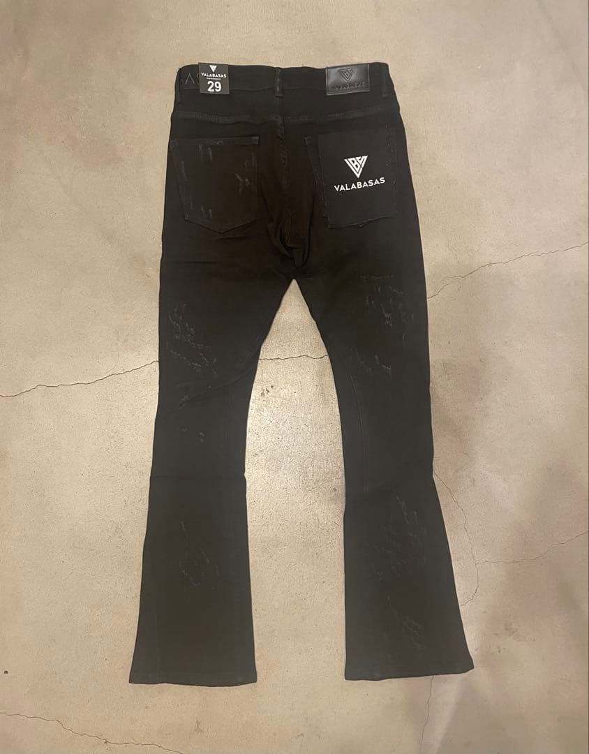 VALABASAS バラバサス フレアスキニーデニム ブラック 29