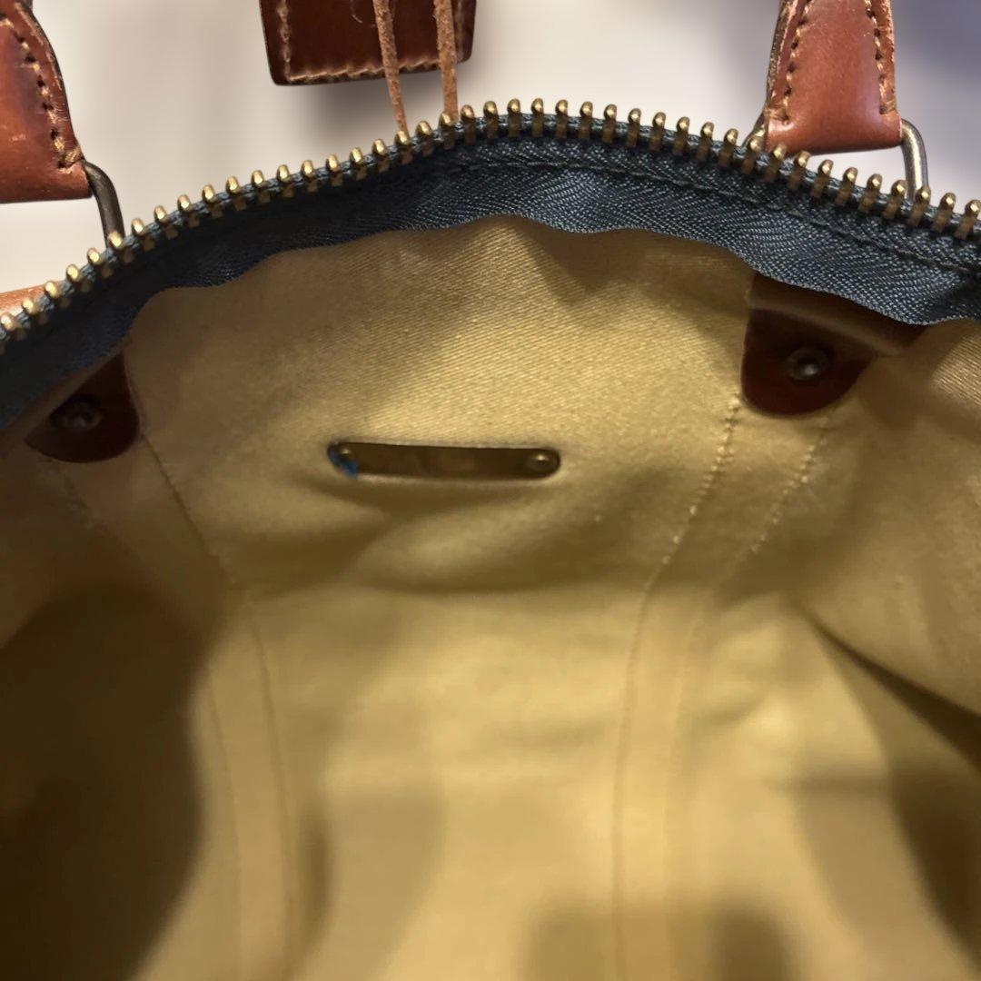 ラルフローレン レザーPVC 2way ブラックウォッチ ボストンバッグ　鍵付