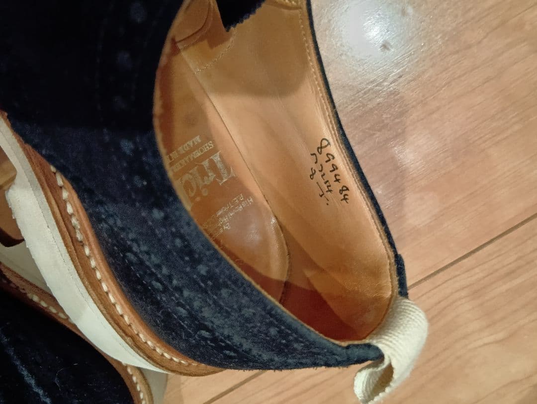 Tricker's ブラックスエード ドレスシューズ　UK8 トリッカーズ