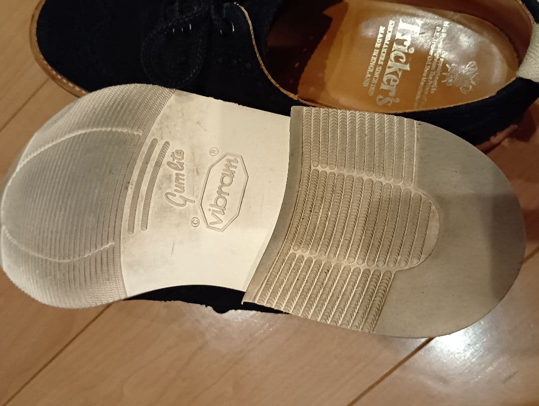 Tricker's ブラックスエード ドレスシューズ　UK8 トリッカーズ
