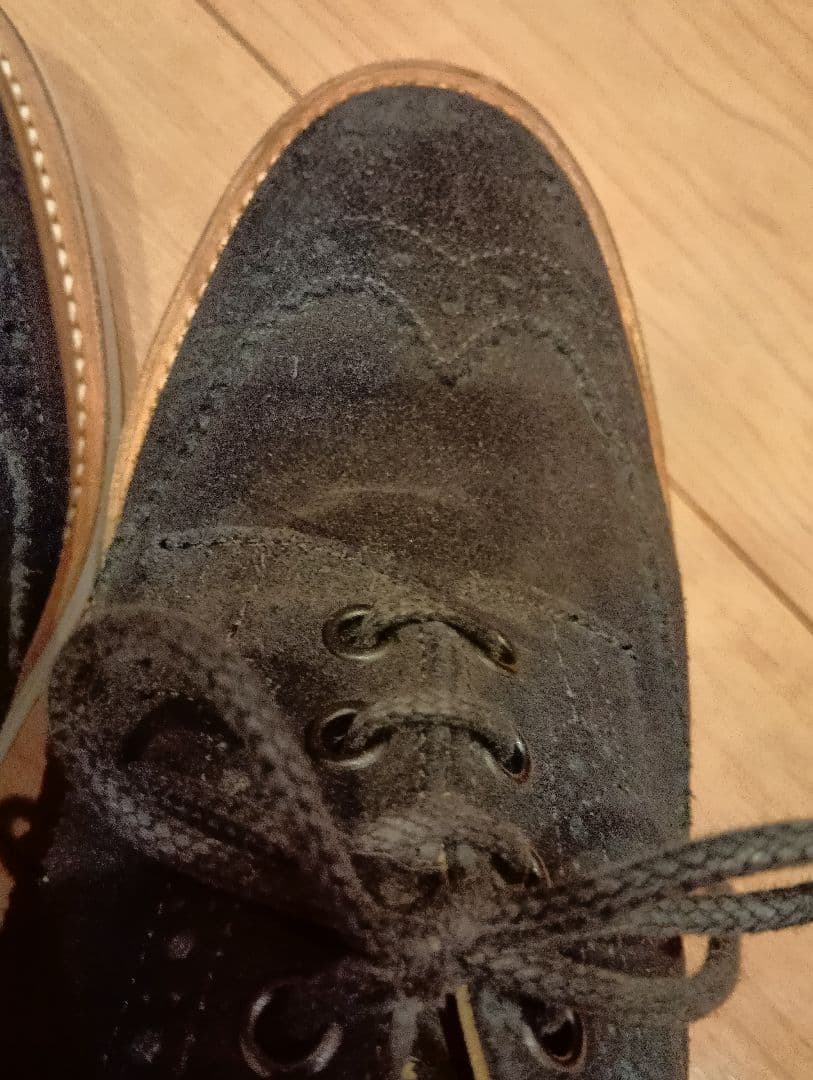 Tricker's ブラックスエード ドレスシューズ　UK8 トリッカーズ