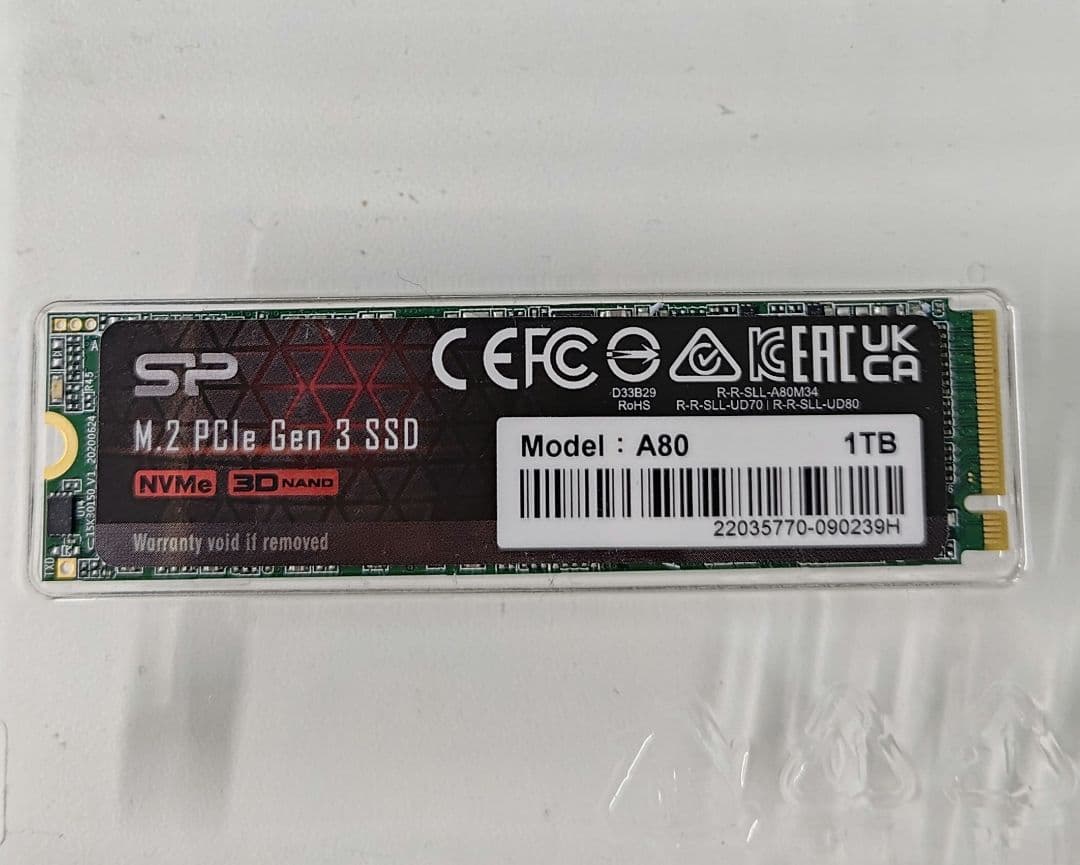 シリコンパワー SSD 1TB 3D NAND M.2 2280