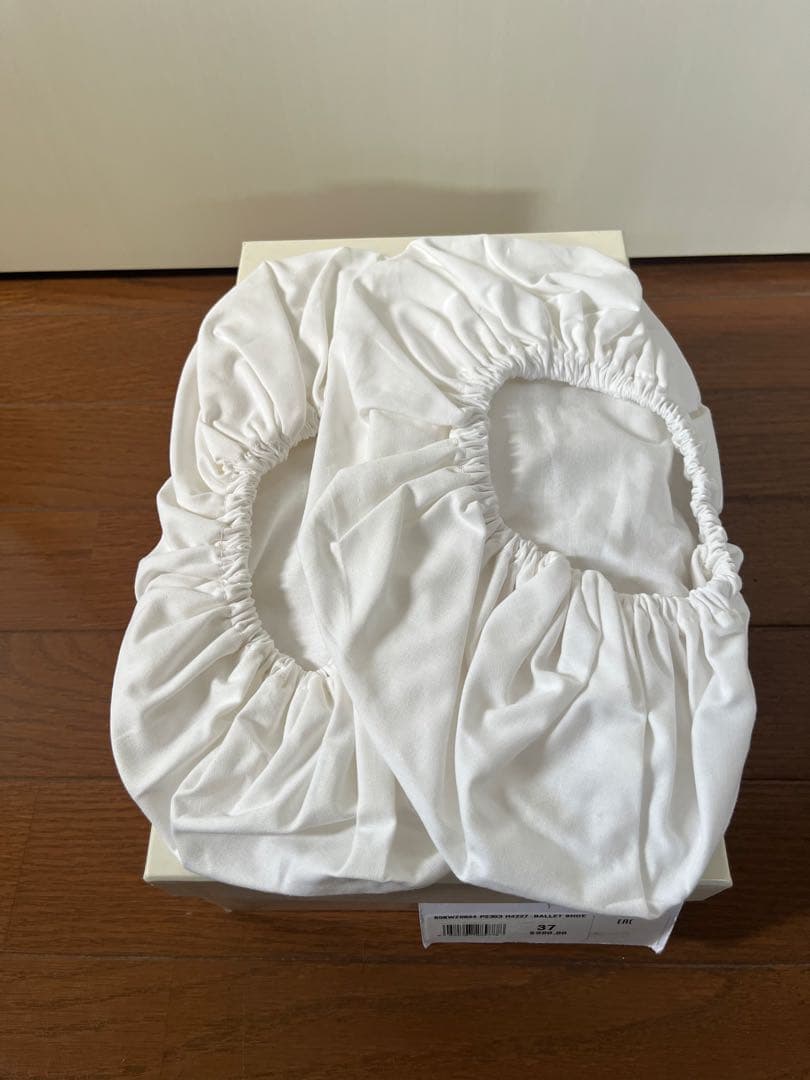 マルジェラ タビパンプス バレエシューズ 37 24cm ホワイト　シルバー