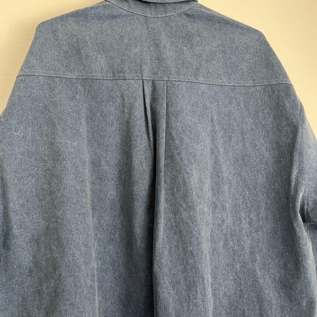 ディズニー　シャツ　ダンガリー　シャツ　ミッキー&フレンズ