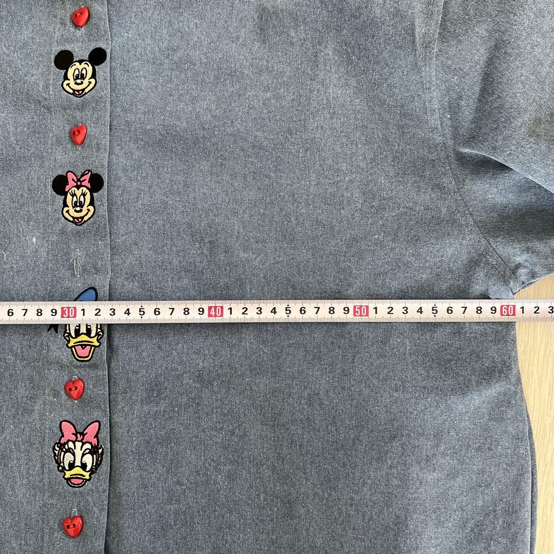 ディズニー　シャツ　ダンガリー　シャツ　ミッキー&フレンズ
