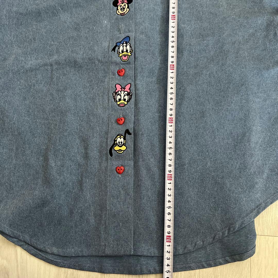 ディズニー　シャツ　ダンガリー　シャツ　ミッキー&フレンズ