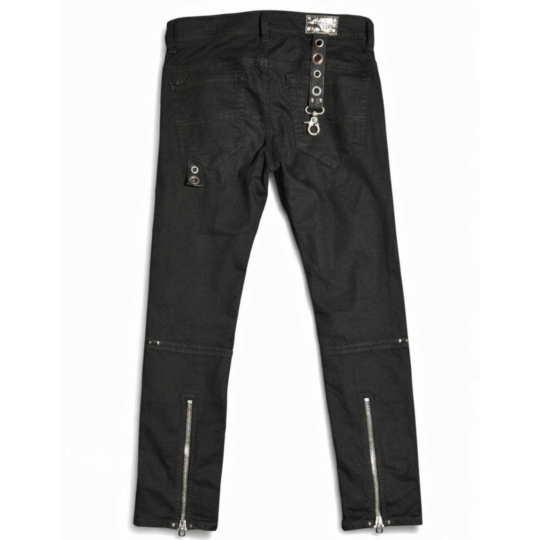 archive vkei DIESEL スカルロックブラックジョグジーンズ