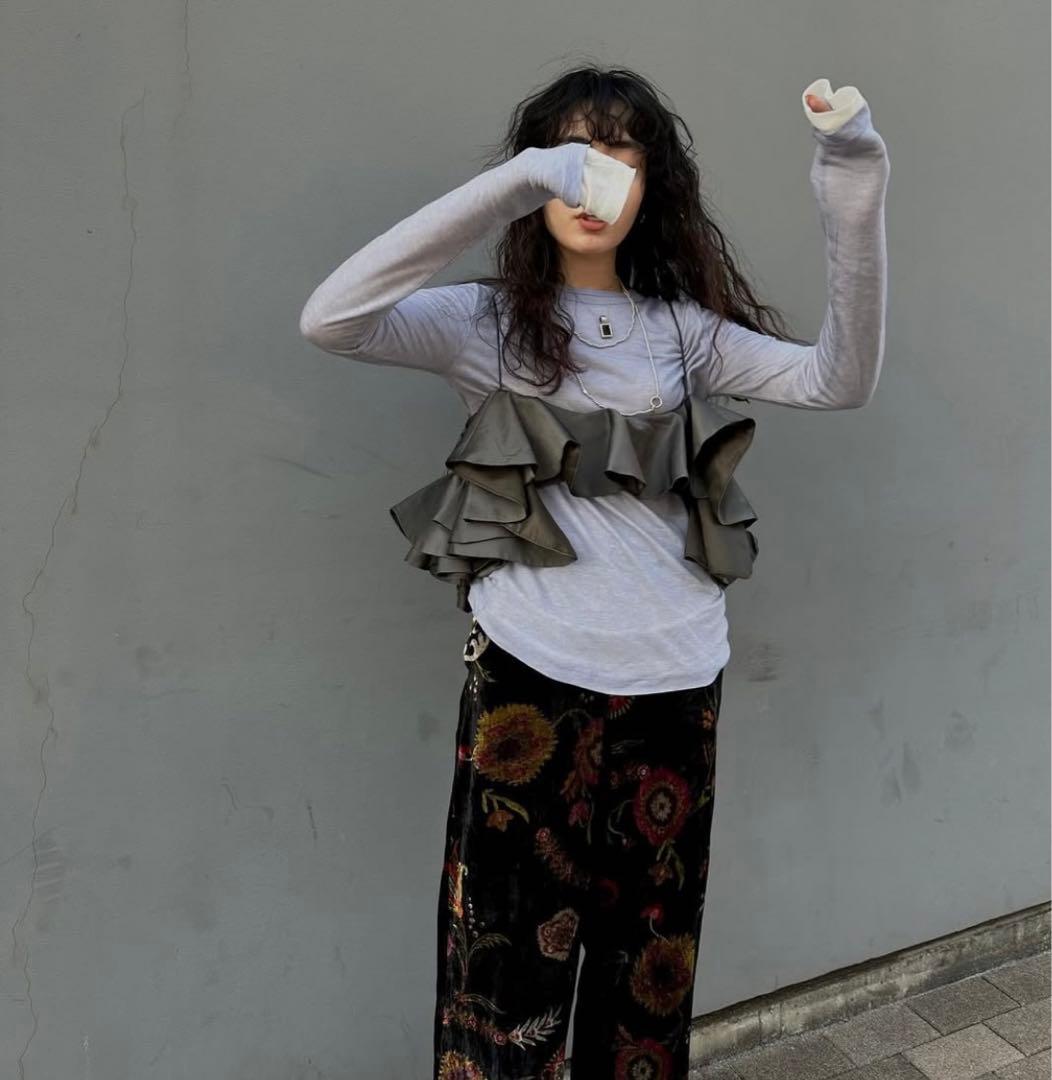 prank project マルチファブリックランダムラッフルトップ