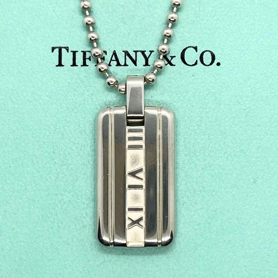ティファニー❤️アトラス プレート ネックレス ボールチェーン 約40cm 925