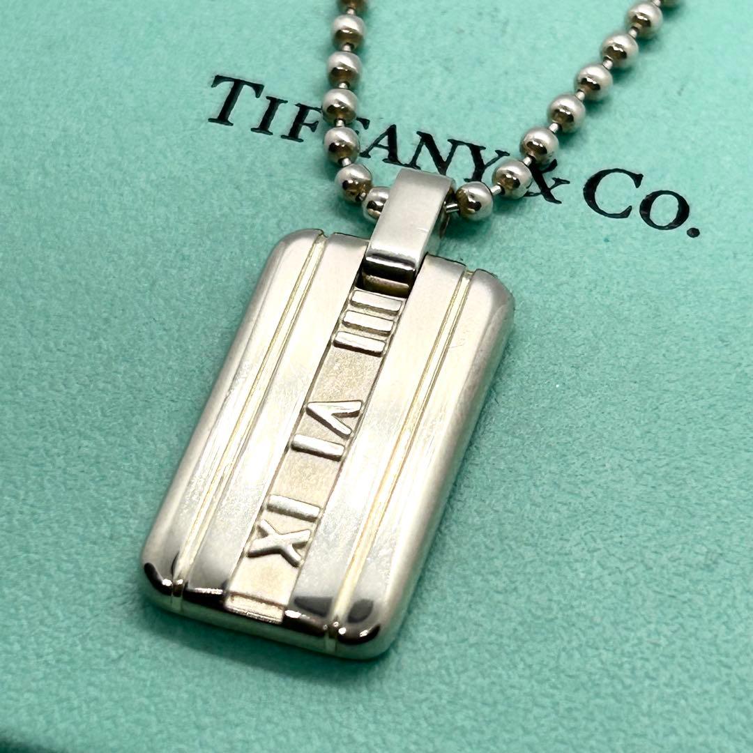 ティファニー❤️アトラス プレート ネックレス ボールチェーン 約40cm 925
