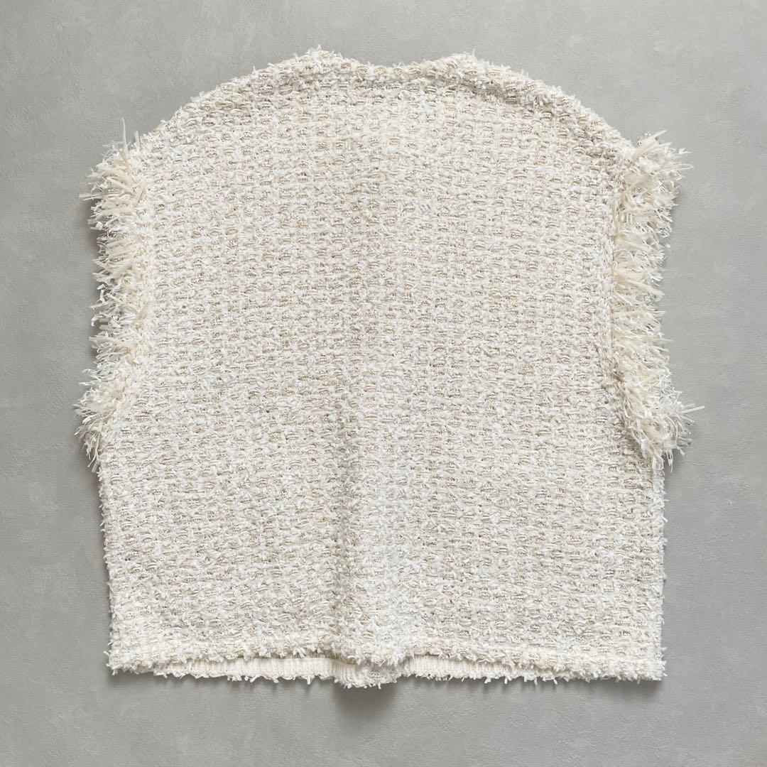 未使用近　ユナイテッドアローズ　ファンシーツイード ニット ベスト