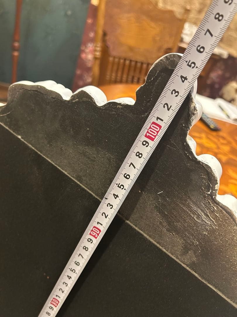 アンティーク　ロココ　ホワイト　壁掛けミラー　姿見