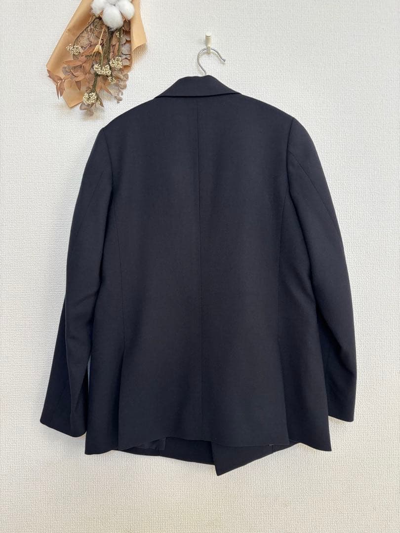 なっどだいなす 　IENA ウールサージ W前ジャケット 38　ネイビー
