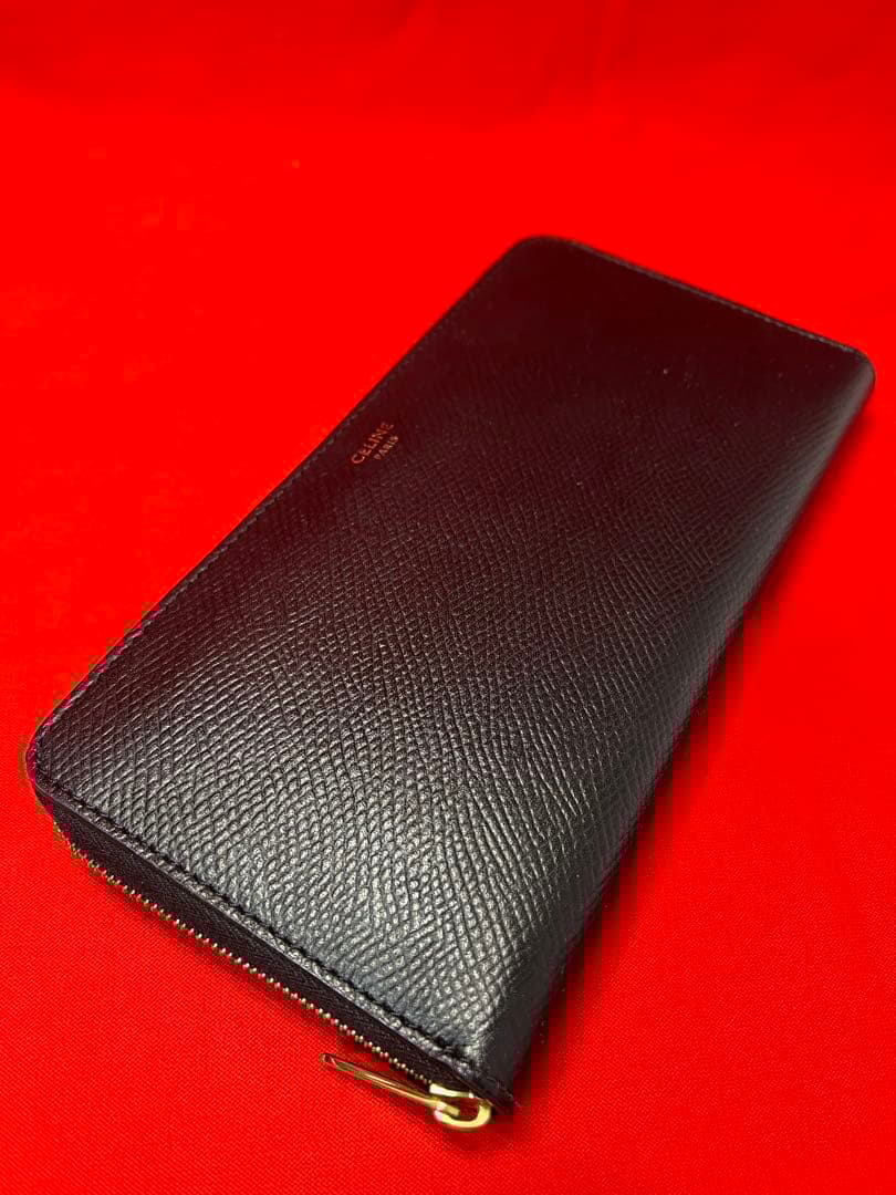 【高島屋購入品】CELINE セリーヌ ラウンドファスナー オールブラック