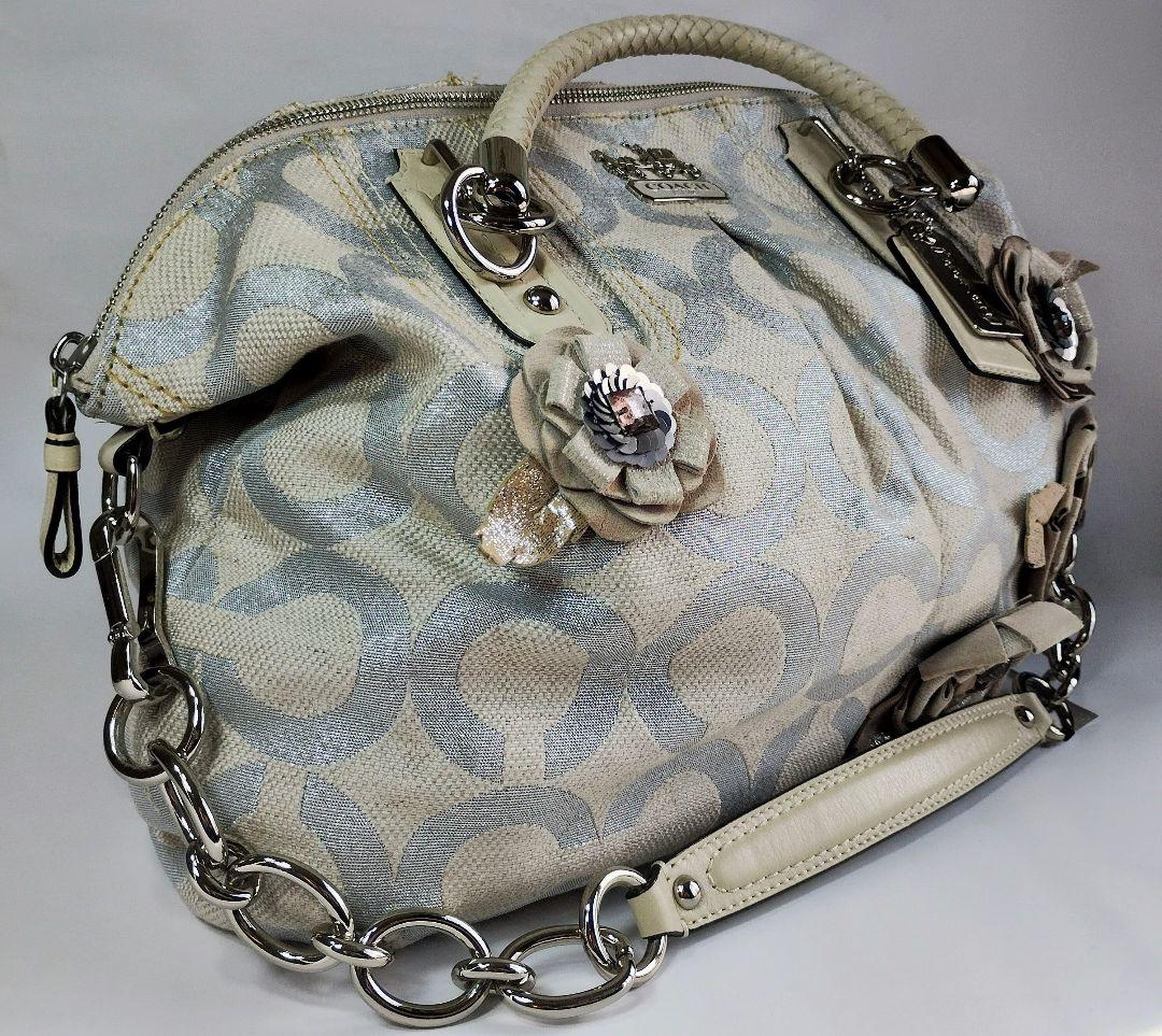 COACH コーチ 2way ショルダーバッグ　花モチーフ