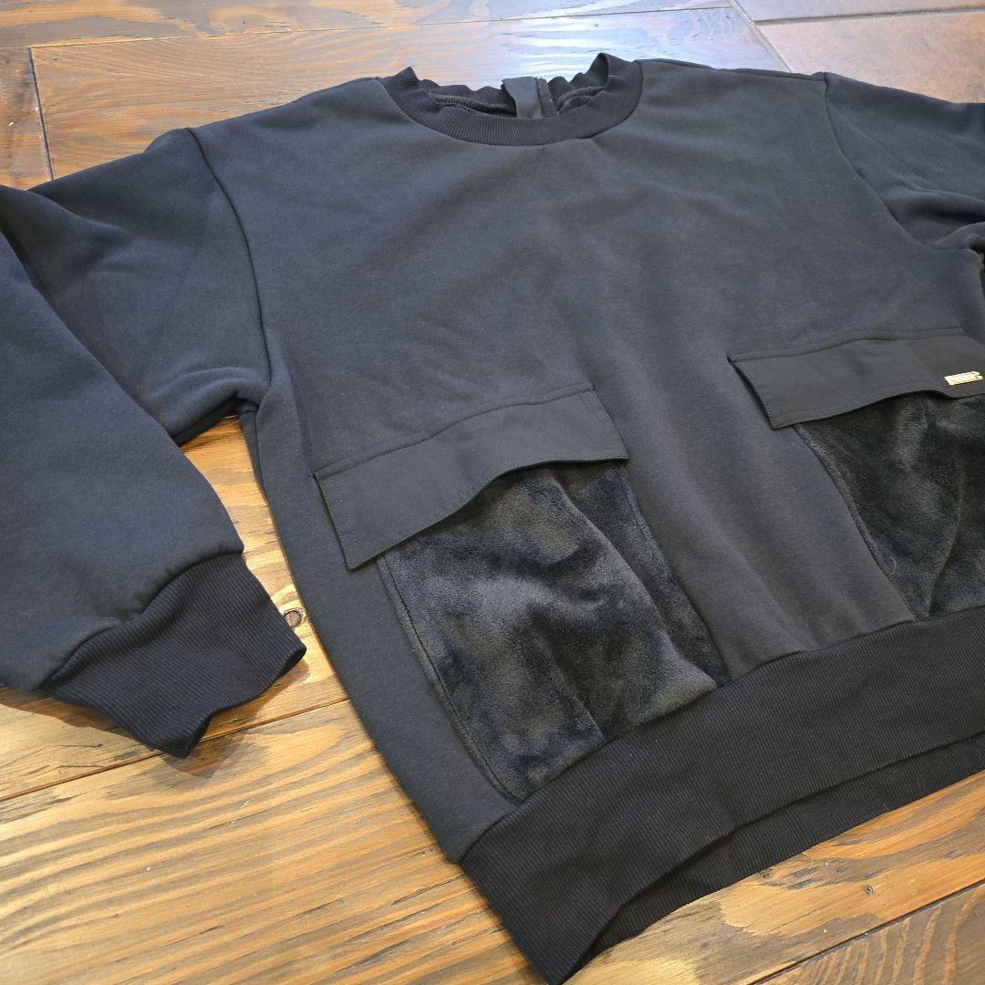 ブルーレーベルクレストブリッジ　ジャージープルオーバー　黒　38