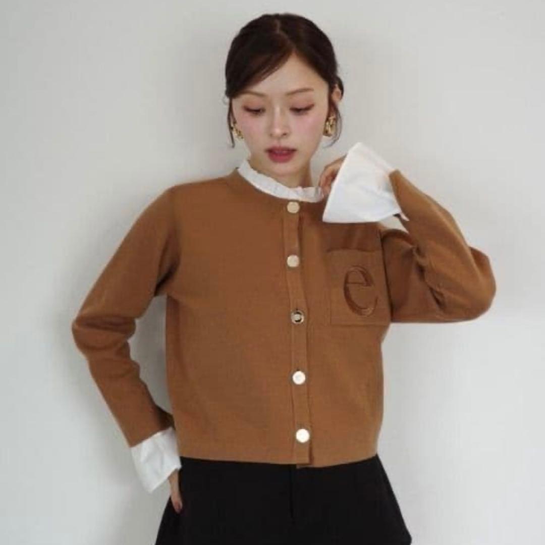 エイミーイストワール フリルシャツ ニットジャケット カーディガン eimy