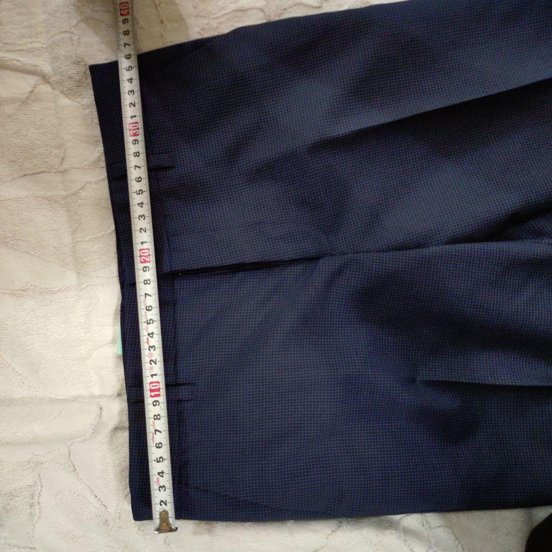 コムサイズム　スーツ　ネイビー チェック柄 160 男子