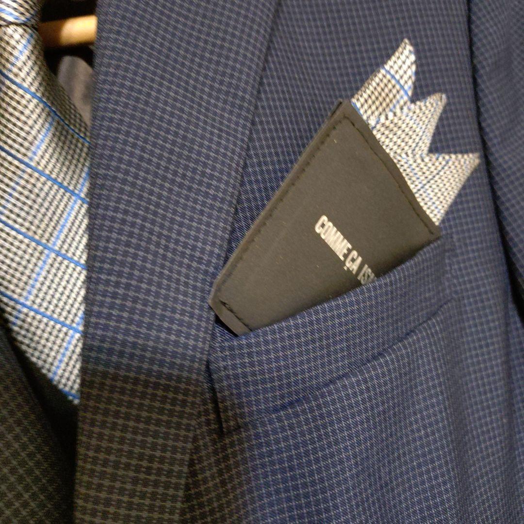 コムサイズム　スーツ　ネイビー チェック柄 160 男子