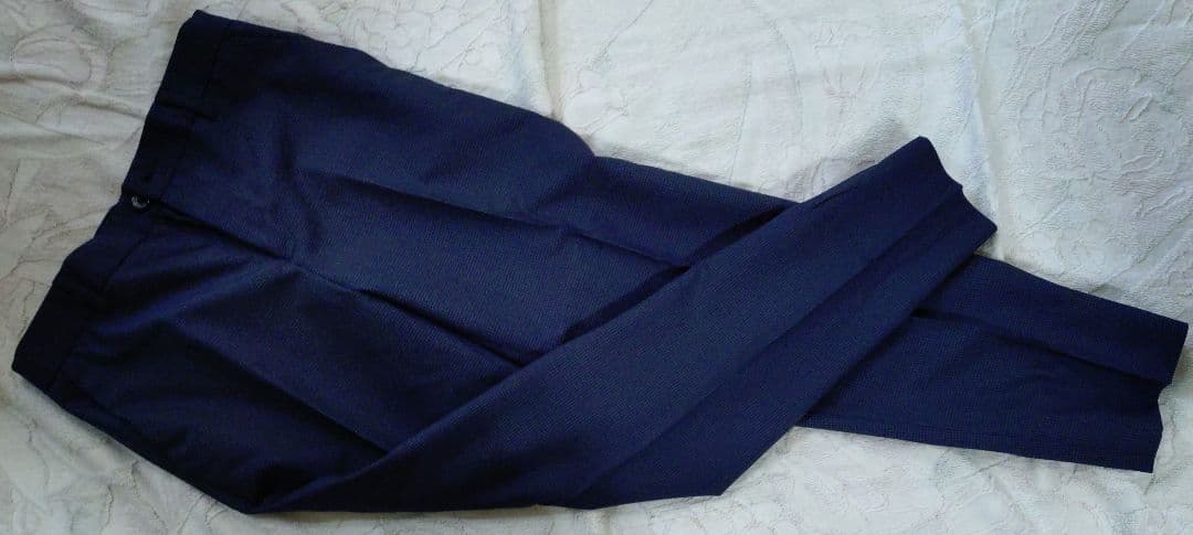 コムサイズム　スーツ　ネイビー チェック柄 160 男子