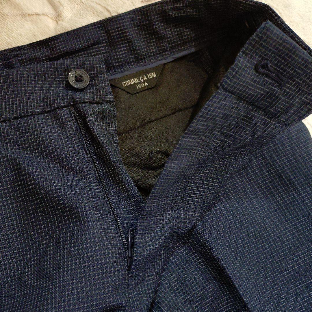 コムサイズム　スーツ　ネイビー チェック柄 160 男子