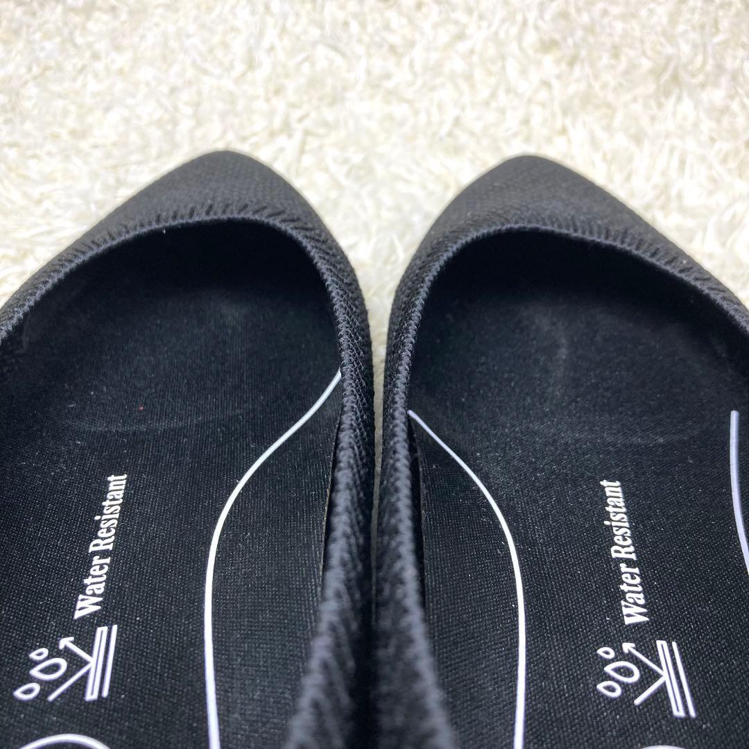 『未使用級』VIVAIA フラットパンプス 撥水加工 ポインテッドトゥ　ブラック