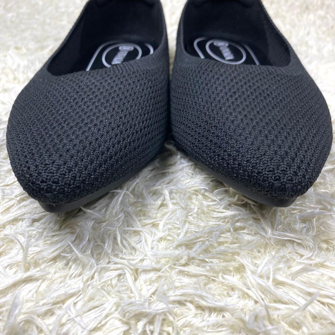 『未使用級』VIVAIA フラットパンプス 撥水加工 ポインテッドトゥ　ブラック