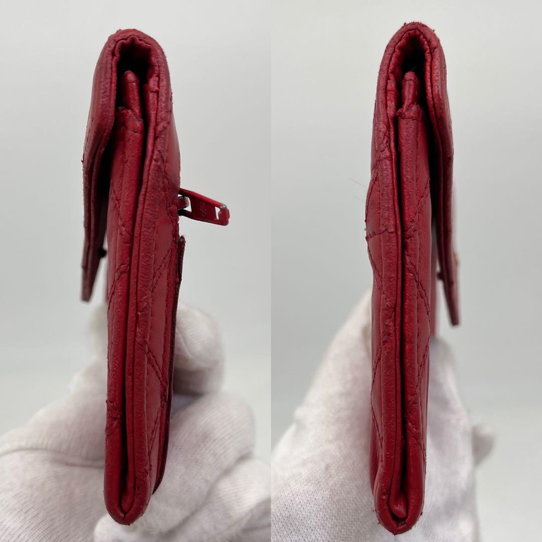 CHANEL ケース 小銭入れ ビコローレ ココマーク レッド レザー