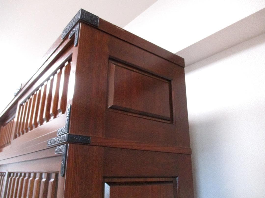 ★ 民芸家具 茶箪笥 茶棚 幅151.5cm 木製 水屋 箪笥 家具 食器棚